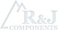 R&J Components white logo.